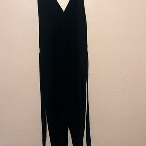 Bailey 44 Womens S Black Sleeveless Tie Front V-
Neck Wrap Jumpsuit Pockets